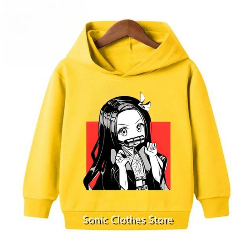 Anime Demon Slayer Hanorace pentru Copii Casual Fete Băieți 3-12 Ani Copii Palton Negru Primăvară Toamnă Modă Hanorace Costum