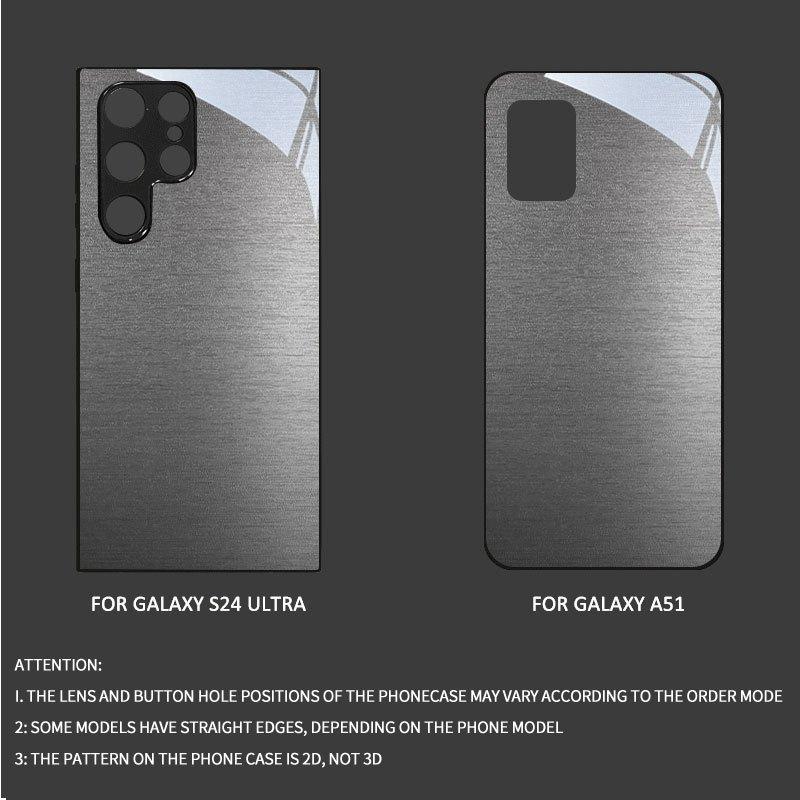 Sleek Brushed Metal fashion phone cases phone case mobile phones glass for Samsung Galaxy S26 S25 S24 S23 S22 FE Ultra Plus
