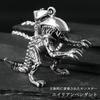 Gin no Alien Pendant No Silver Xenomorph 3D [Shinjuku Kura] Top, Charm, Chain, 925, Statue, Monster, Sci-Fi, Horror, Movie, Men's