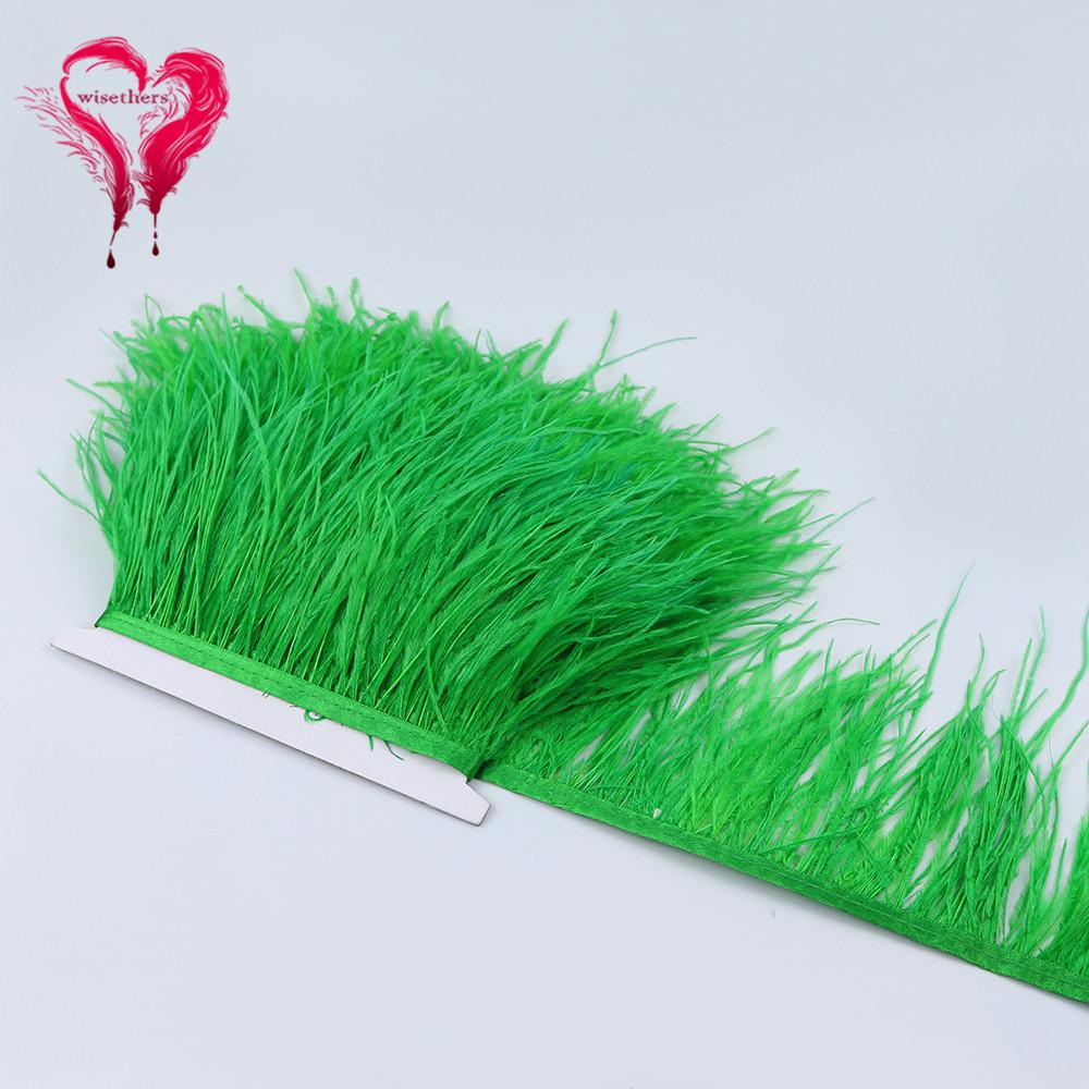 Ostrich Hair Cloth Edge Dress Dress Accessories Skirt Feather Trim With 10-15Cm Tassel
