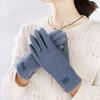 Dames Winter Suède Handschoenen Warme Fuzzy Touchscreen Handschoenen Effen Kleur Winddicht Pluche Gevoerde Handschoenen voor Autorijden, Woon-werkverkeer, Shoppen