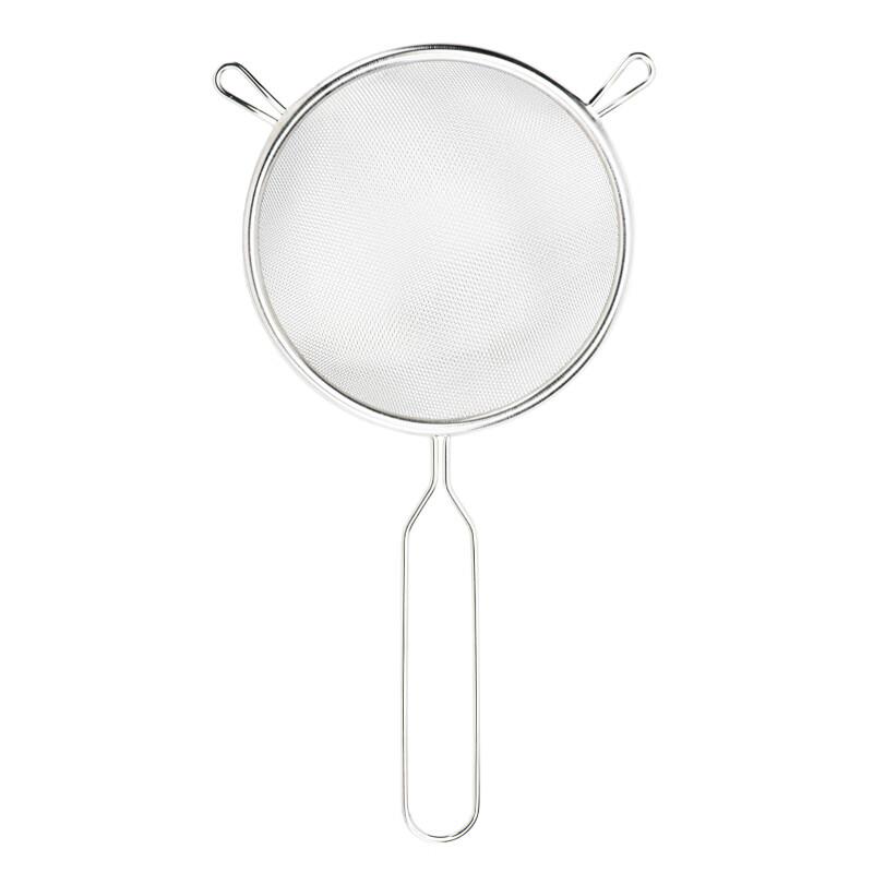 

Anmai Stainless Steel Wire Fine Mesh Fried Oil Strainer Flour Colander Sieve Sifter with 2 Hooks Pastry Baking Cooking Tools