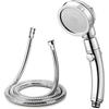 Modern 3-Setting Detachable Shower Head with 59-Inch Hose, High Pressure Water Saving, 360 Rotating Adjustable Handheld Shower Head with ON/OFF