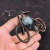 Aquamarine Pendant Copper Wire Wrapped Pendant Cycle Gemstone Pendant Aquamarine Copper Jewelry Handmade Pendant Birthstone Jewelry For Gift