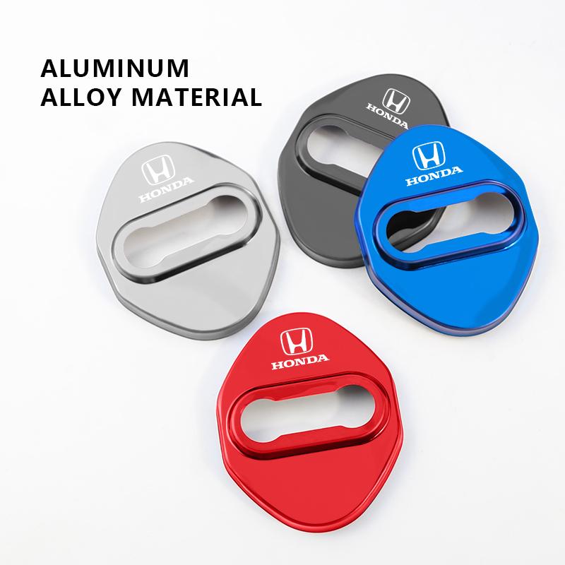 4PCS Car Door Lock Cover Stainless Steel Protection Accessories For Honda Civic FIT CRV Accord Jazz HRV Stepwgn Prelude Insight AF2