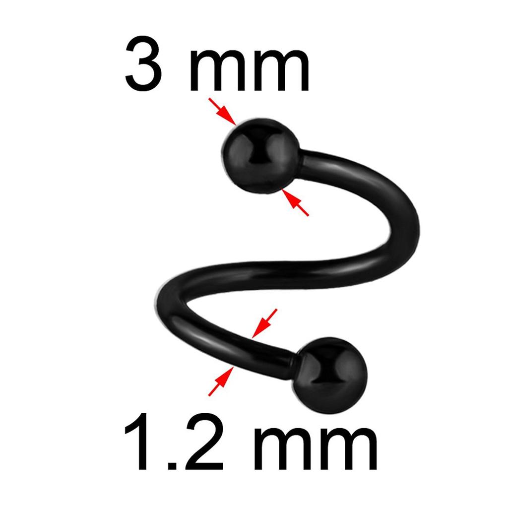 Edelstahl S-förmige Ohrstecker Farbe Nasenstecker Sonderform Titanstahl Lippenstecker Körperpiercing Schmuck