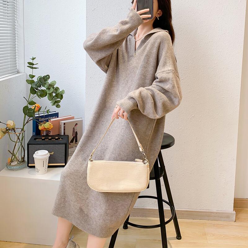 Mocana Elegant Long Sleeve Midi Dress