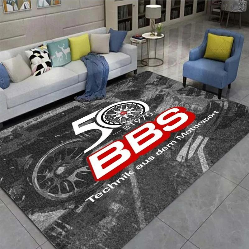 3D BBS Racing Printed Decorative Carpets Non Slip Rugs for Bedroom Kitchen Decor Home Hallway Balcony Floor Mat Soft Doormats