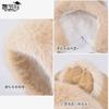New cute bear hat women's plush warm ear protector bucket hat shows the face small versatile fashion