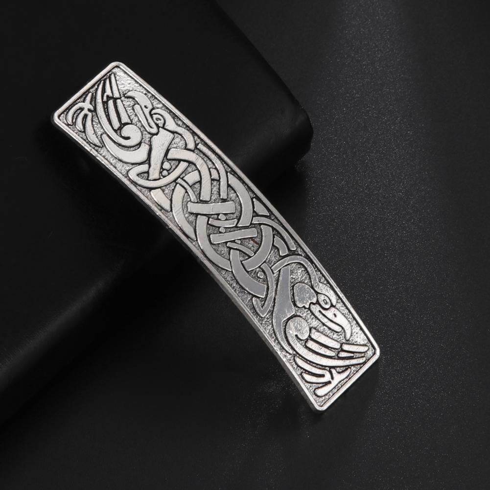 Lemegeton Celtic Knot Metal Hair Clip Tree of Life Viking Retro Silver Hair Clip Handmade Barrett Jewelry Birthday Gift