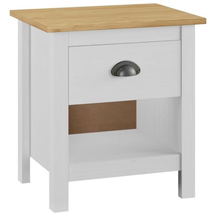 VidaXL Tables de chevet 2 pcs Hill Range 46x35x49,5 cm Pin solide
