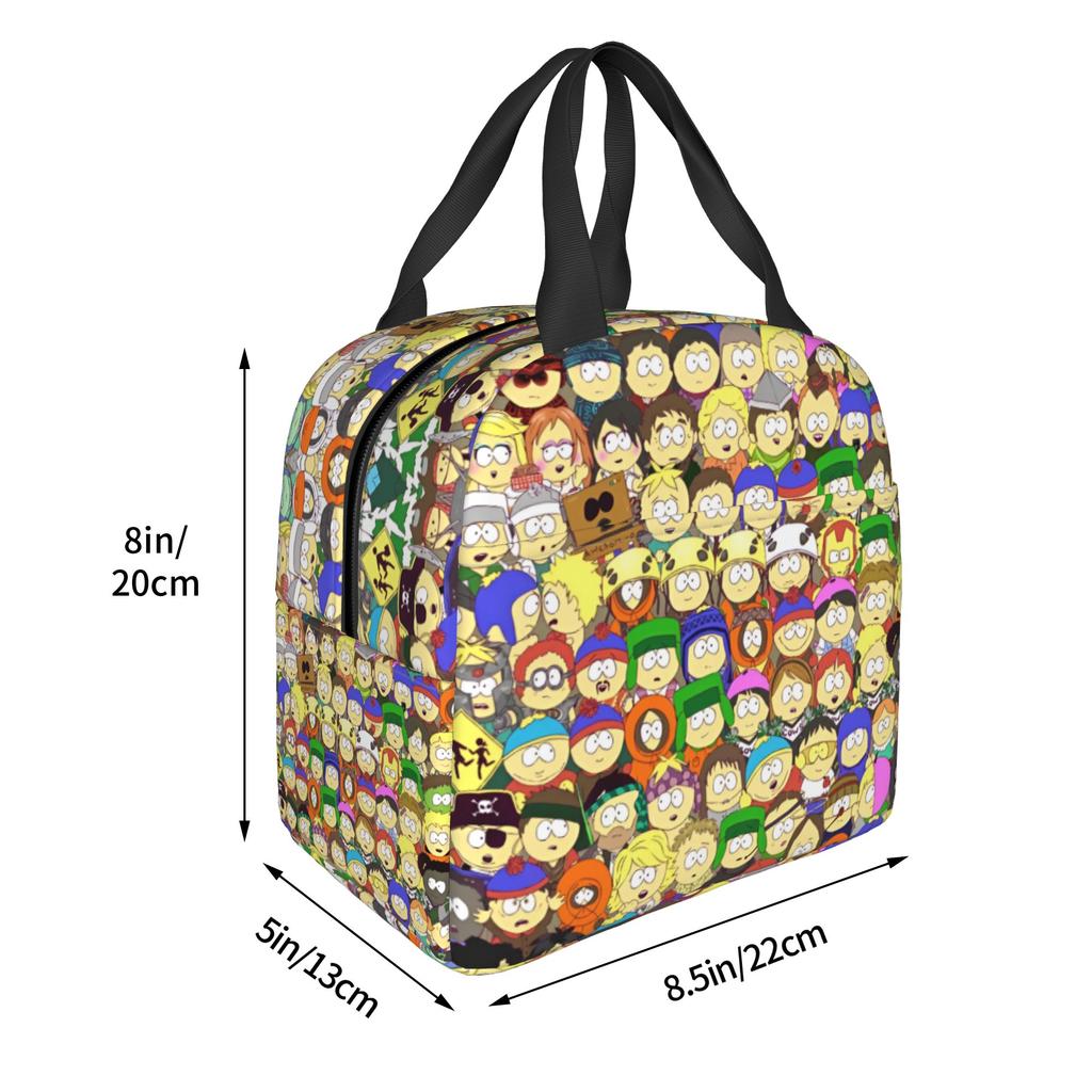 Custom Southes Anime Erics Insulated Lunch Tote Bag for Women Men Cartoon Portable Cooler Thermal Food Lunch Box School