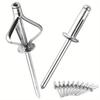 50Pcs Round Head Trifold Rivet Aluminum Alloy Blind Rivets Assortment Kit For Wood Plastic Metal Car Diy Repaired Fasteners