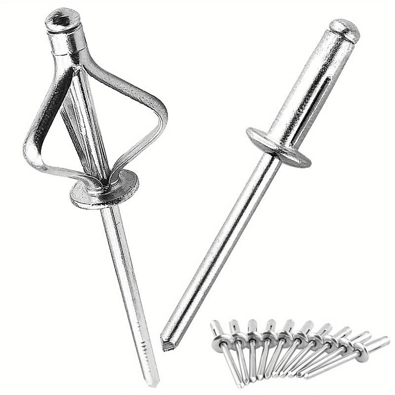 50Pcs Round Head Trifold Rivet Aluminum Alloy Blind Rivets Assortment Kit For Wood Plastic Metal Car Diy Repaired Fasteners