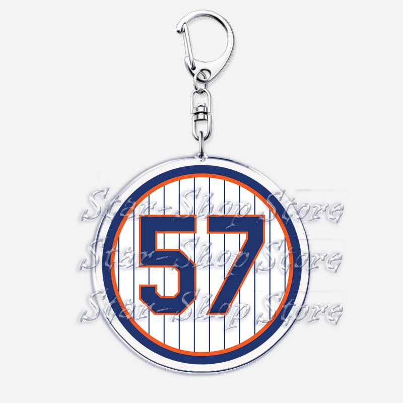 Popular Baseball Jersey Player Number Keychains for Accessories Bag New York Sports Keyrings Jewelry Friends Fans Gifts