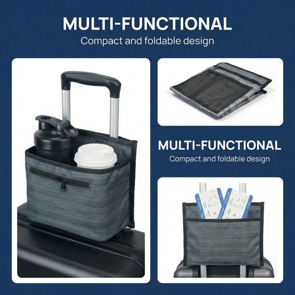 With Bottle Organizer Suitcase Cup Holder Portable Universal Luggage Handle Bag Oxford Cloth Suitcase Hanging Pouch