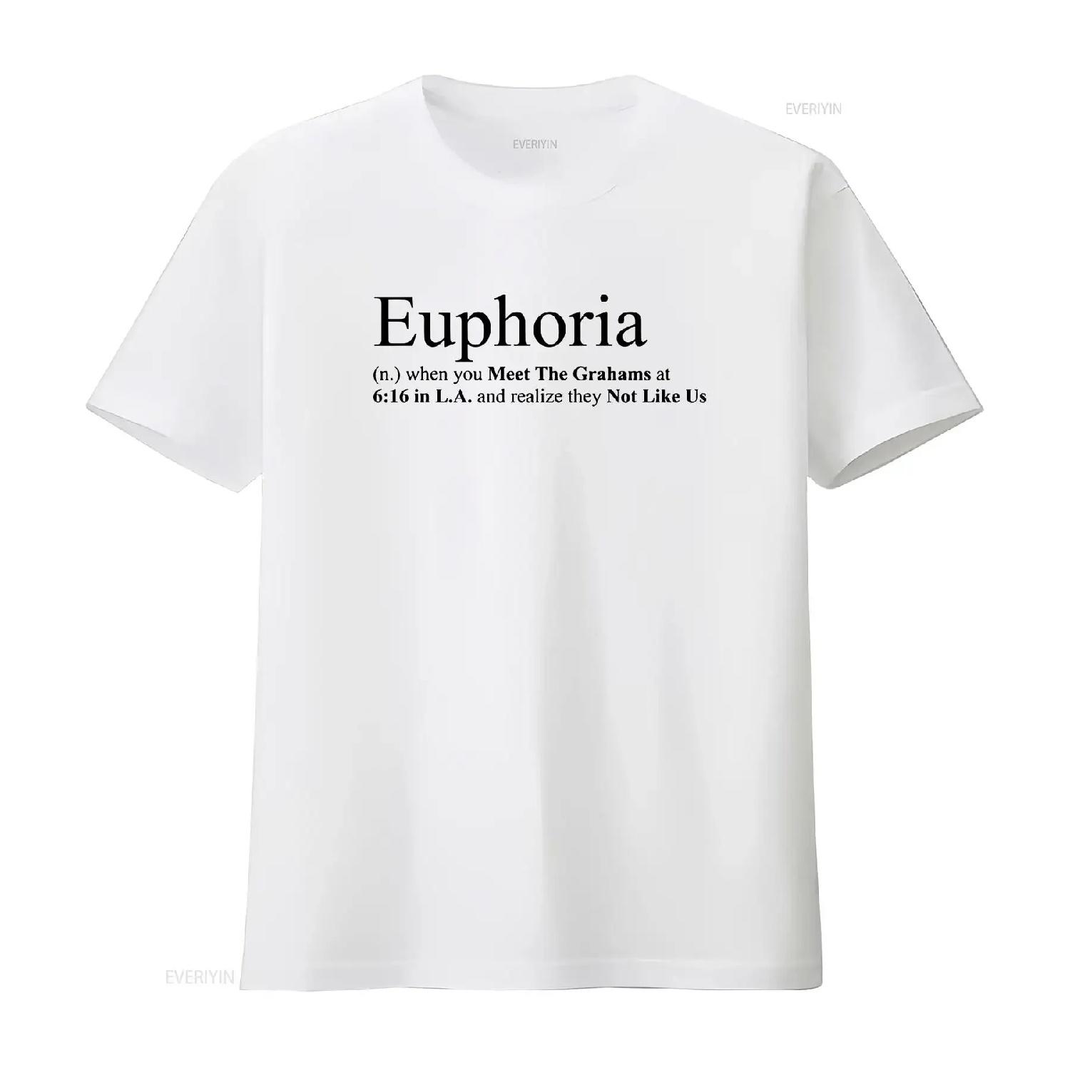 Футболка Euphoria Not Like Us Кендрик Ламар вдохновленная винтажная стираная мужская универсальная удобная стильная повседневная S белый