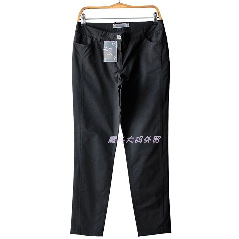 Big Sale European Sheet Spring Women's Plus Size Cotton Street Simplicity Micro Elastic Business Skinny Pants Casual Ninth Pants 339