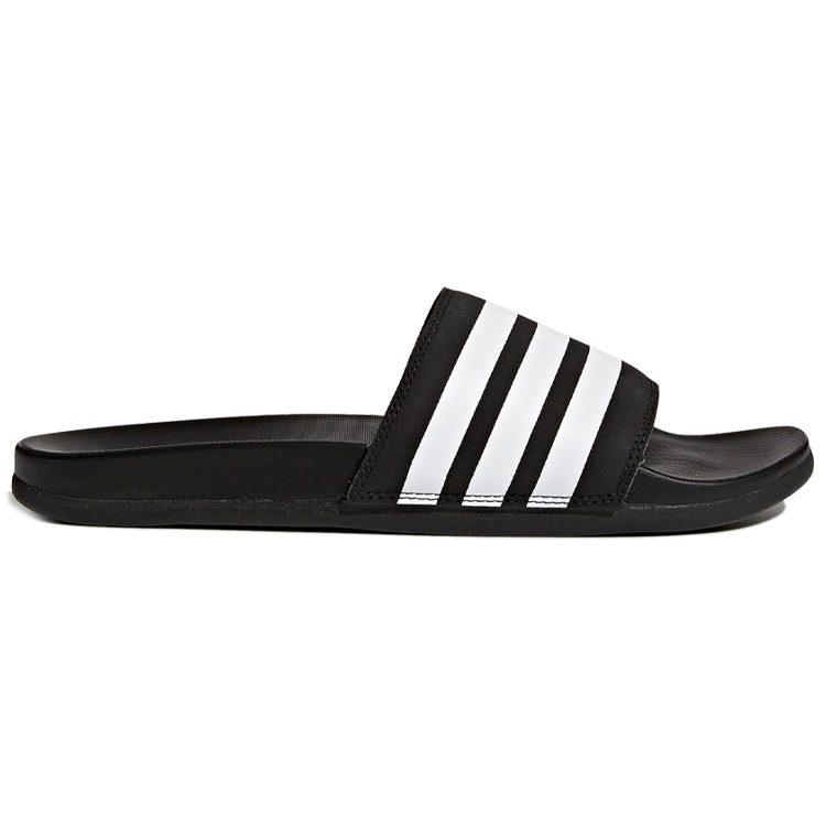 adidas Adilette Comfort Slides Slide Slippers Unisex Black White AP9971