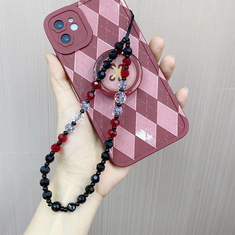 KKBEAD European & American Style Crystal Bead Phone Lanyard