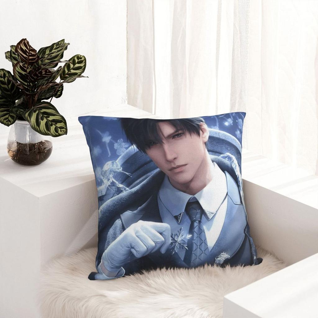 Love And Deepspace Zayne Kussensloop Zacht Polyester Kussenhoes Decoratieve Sierkussenhoes Huis met Rits 18''
