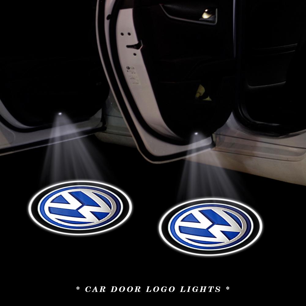 1/2Pcs Car Door Emblem LED Light Welcome Lamp Wireless Laser Projector For VW Passat Polo Tiguan Touran Golf Jetta accessories