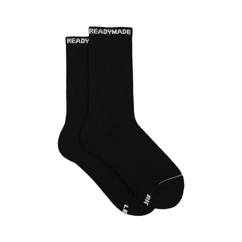 Japanische Trendige Frottee-Socken - Herbst/Winter Sport Schwarz & Weiß Buchstaben Mid-Calf Baumwollsocken für Männer & Frauen