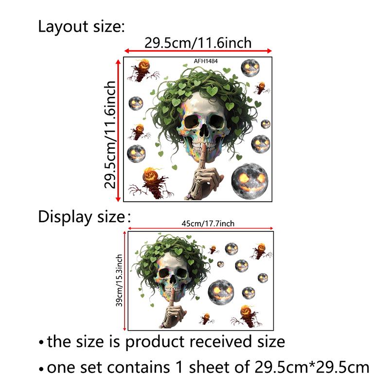 

Halloween 3D Effect Wall Stickers Collection Of Various Horror Elements Floor Stickers Home Decoration