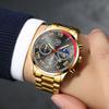 Watch Gold Four-Piece Men'S Accessories Watch Necklace Bracelet Cross Necklace