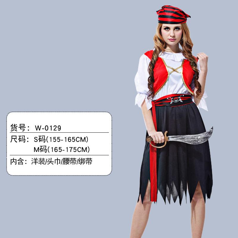 Halloween Adult Pirate Costumes Somali Jack Pirate Captain Dress Party Dress Up