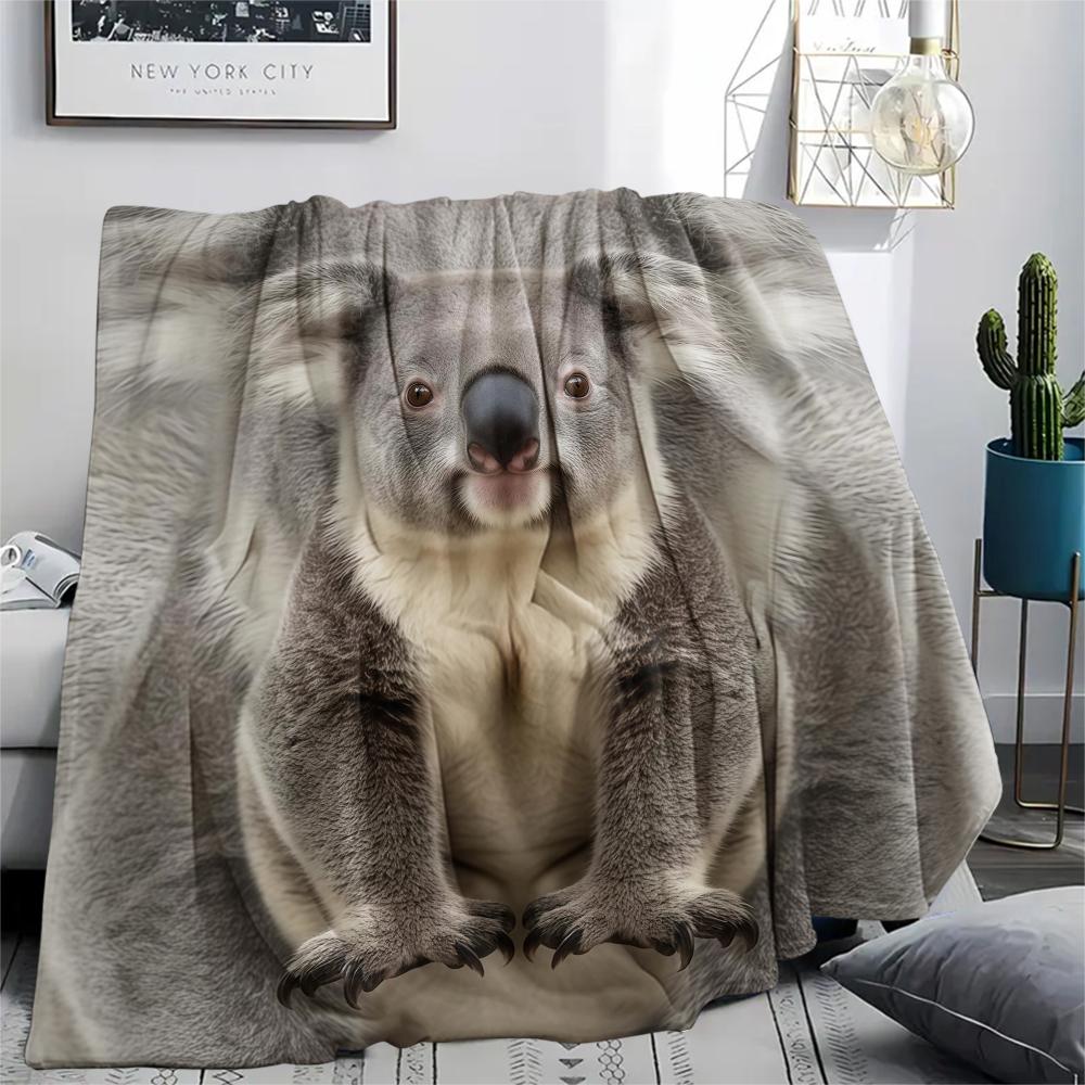 1Pc Cartoon Print Flannel Blanket, High Quality Comfortable for All Seasons, Home Decor, Warmth and Comfort, Perfect for Christmas Birthday Gift