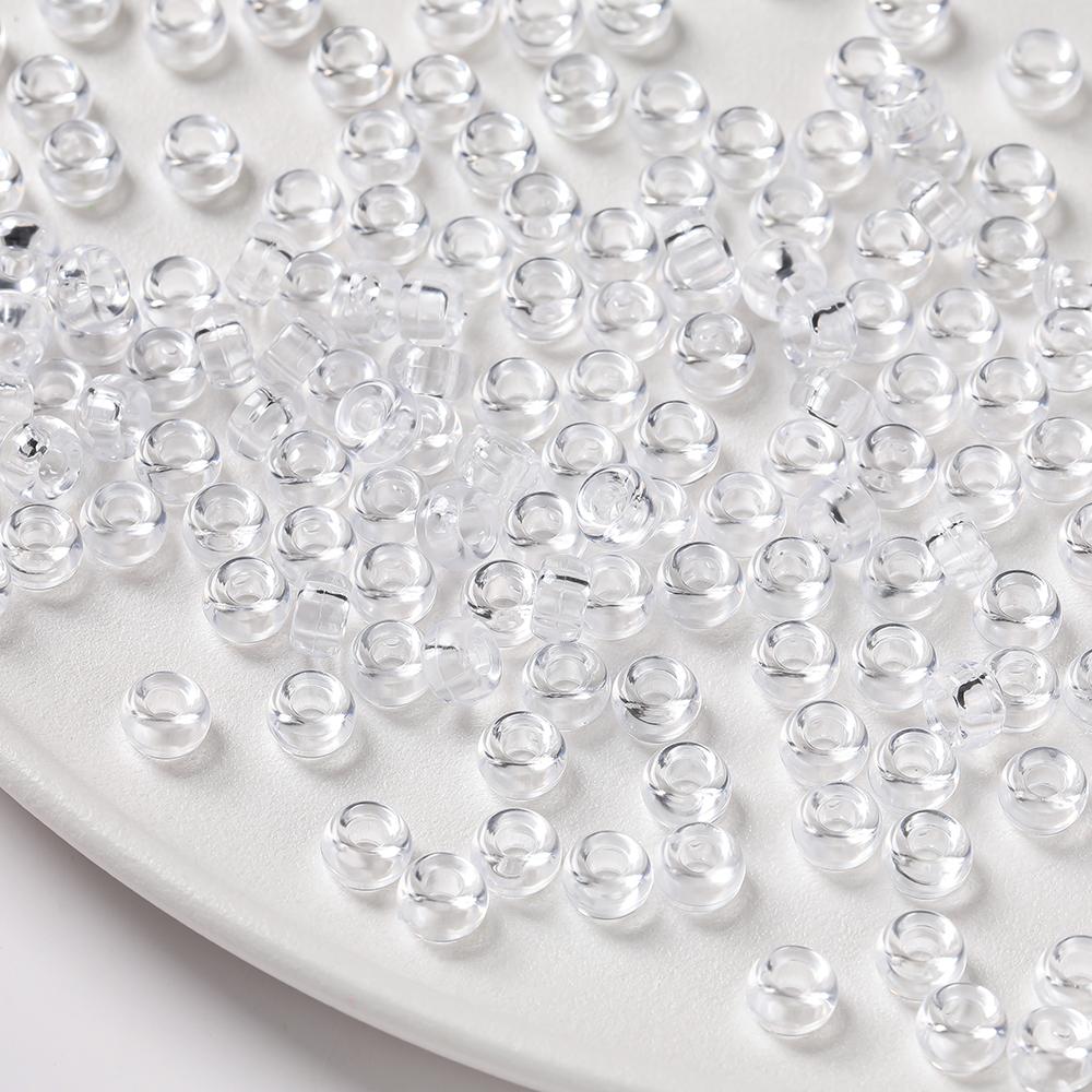 100pcs 4*7mm Acrylic Big Holes Beads Colored Spacer Loose Beads for DIY Necklace Bracelet Phone Charms Jewelry Making Supplies