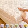 Jacquard Winter Thick Warm Coral Plush Mattress Cover High Elasticity Anti-Slip Breathable Suitable Bedroom Soft Bed Sheet
