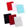 1pcs Jewellery Pouch Packaging Bag Soft Velvet Snap Button Gifts Packing Bag For Storing Rings Bracelets Necklace Accessories