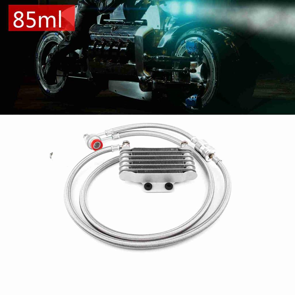 85ml Oil Cooler Engine Oil Cooling   System Kit for GY6 100 -150  Engine Black
