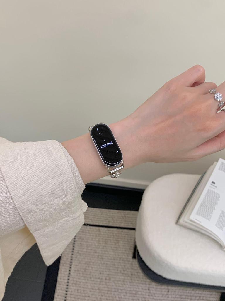 Redmi Watch 4/5 Kamelien-Diamantarmband & Xiaomi Smart Band Metallarmband