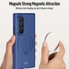 Für Samsung Galaxy Z Fold 8 Ultra Hülle Magnetischer Ringständer Hautgefühl PC Faltbares Scharnier Vollschutzhülle mit Gehärtetem Glas