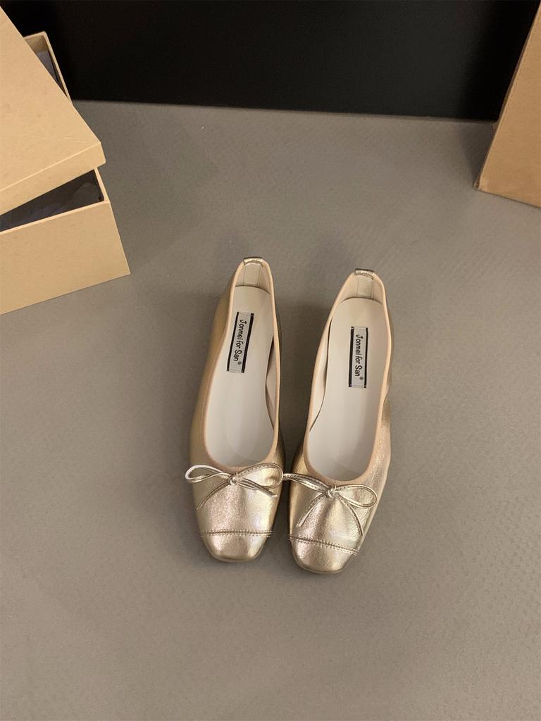 Jonmei for San Nei height increase silver single shoes women's shoes spring and autumn 2025 new summer French small fragrance