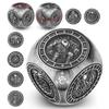 Partygeschenk Sechs-in-Eins Metall Drehende Würfel RPG Rollenspiel mit Sechs Verschiedenen Mustern Drehbarer Würfel D4/D6/D8/D10/D12/D20