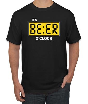Its Beer OClock Watch Face Drinking Men Graphic T- Shirt