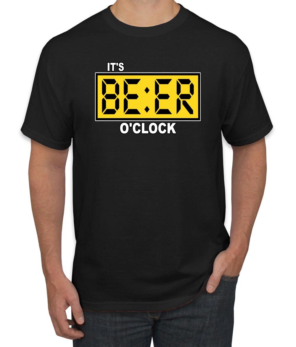 Its Beer OClock Watch Face Drinking Men Graphic T- Shirt XL
