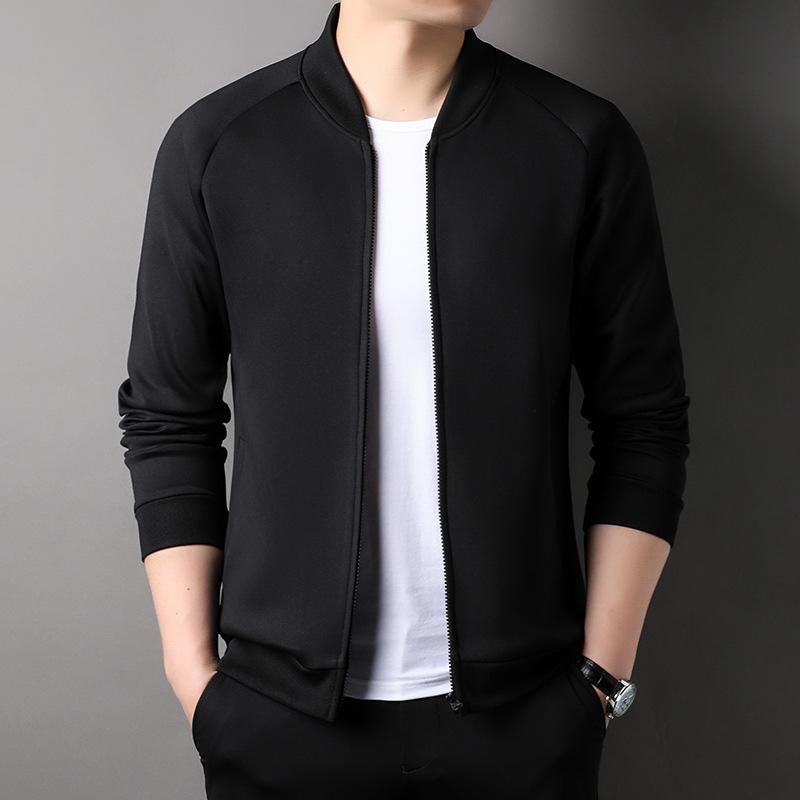 

Куртка в корейском стиле, мужское пальто, весна и осень, новый стиль, мужская повседневная модная толстовка с воротником-стойкой для молодежи и среднего возраста 4XL