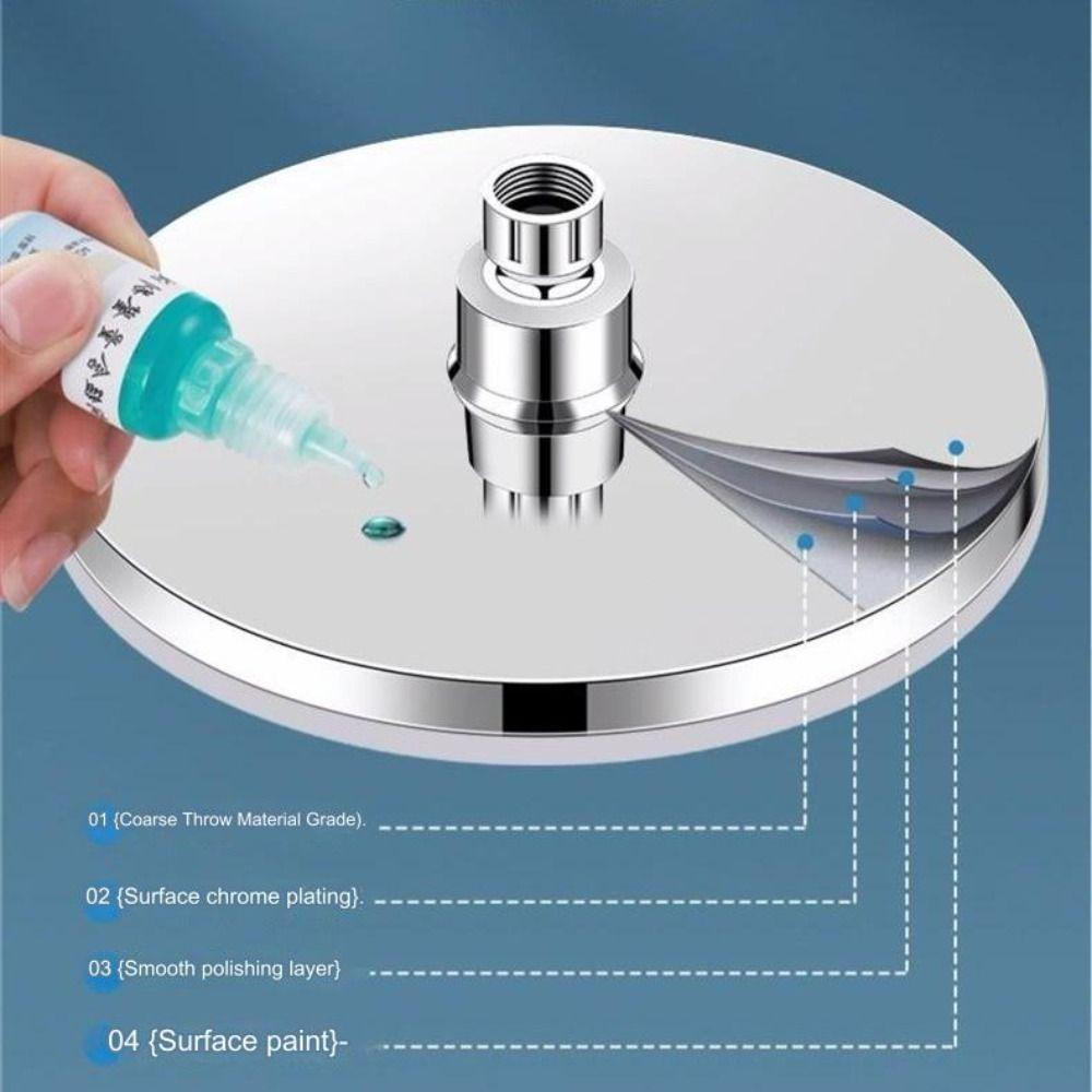 23CM Standing Bath Bowl 6 Spray Modes Pressure Shower Head Replacement Round Shower Head