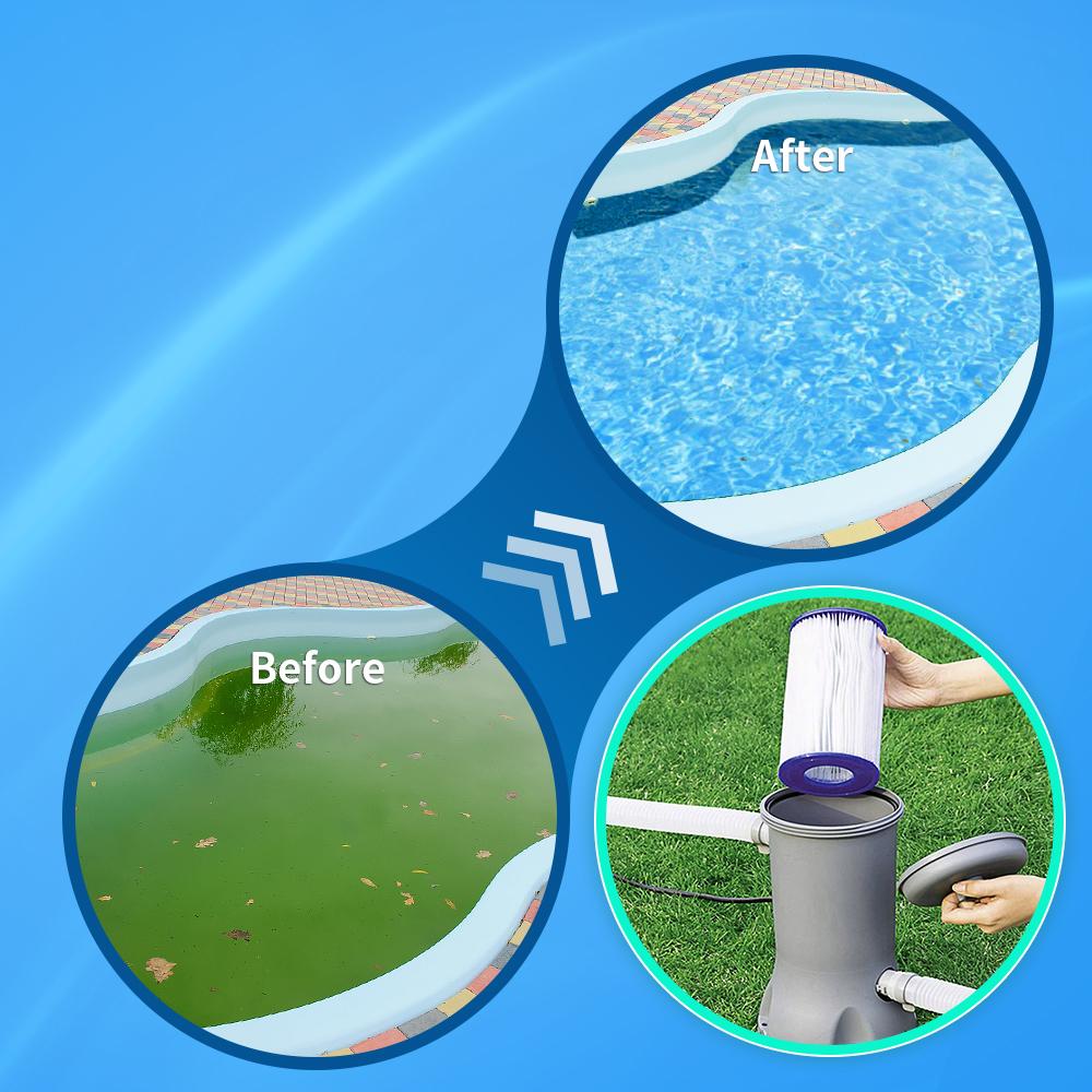 Cartuccia Filtro Tipo A / C Per Intex 29000E 59900E, Tipo III Per Bestway 58012E Pompa Filtro per Piscina