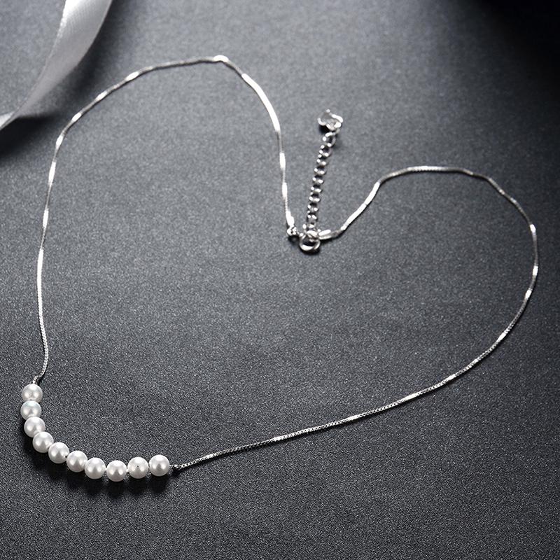 100% ekte s925 sølv perlekjeder Kjede for kvinner bryllup smykker