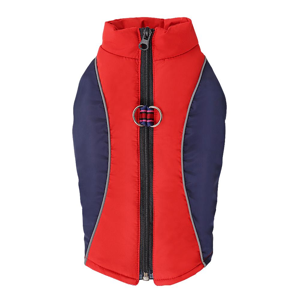 

Теплая зимняя одежда для собак для маленьких собак, светоотражающее пальто для щенков, одежда для французского бульдога, водонепроницаемая куртка, одежда для чихуахуа 10 красный