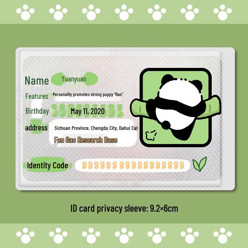Panda ID Card Protector: Cute, Full-Coverage Blocking Sleeve for Campus Cards