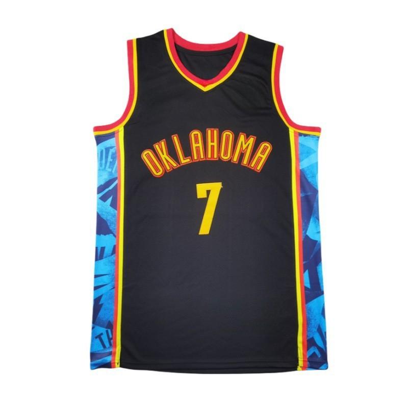 OKC Thunder Basketbalový dres Pánský Bavlněný Týmový úbor Tréninkový Zápas Fanouškovské oblečení Modrá Černá Oranžová S M L XL XXL