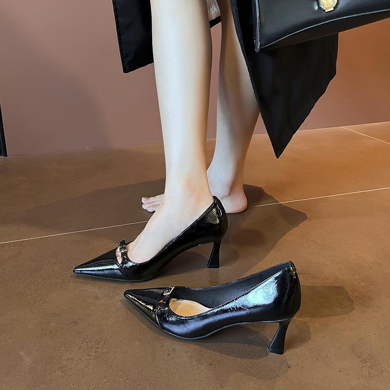 

French Minimalist Style Stiletto Heels: Women s High Heels for Elegant and Long-Legged Look, Perfect for Office and Commute. 36 чёрный