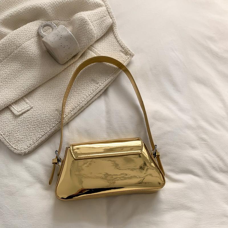 Bag Fashion Women's Bag New 2025 Korean Version Fashion Glossy Underarm Bag Inside Internet Celebrity Candy Color Small Square Bag